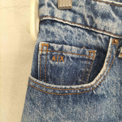 アルマーニエクスチェンジ ARMANI EXCHANGE 裾ダメージ加工ワイドデニムパンツ レディース  26